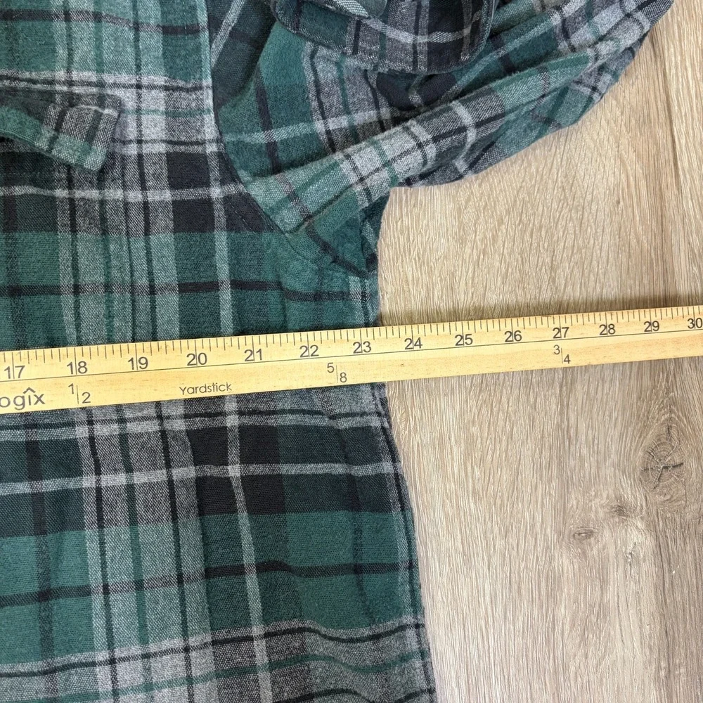 LL Bean Chamois Cloth Flannel Shirt Large Tall Plaid Button Up Traditional Fit